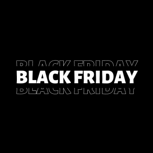 black and white "Black Friday"