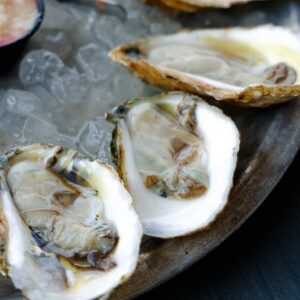 Raw oysters on a plate